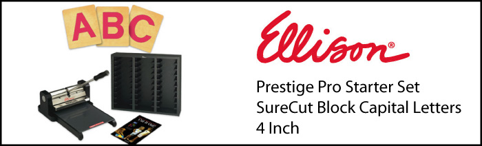 Prestige Pro Starter Set w/SureCut Block Capital Letters - 4 Inch